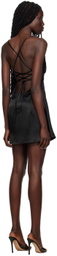 KIM SHUI Black Slip Minidress