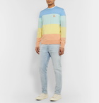 Maison Kitsuné - Logo-Appliquéd Striped Merino Wool Sweater - Multi