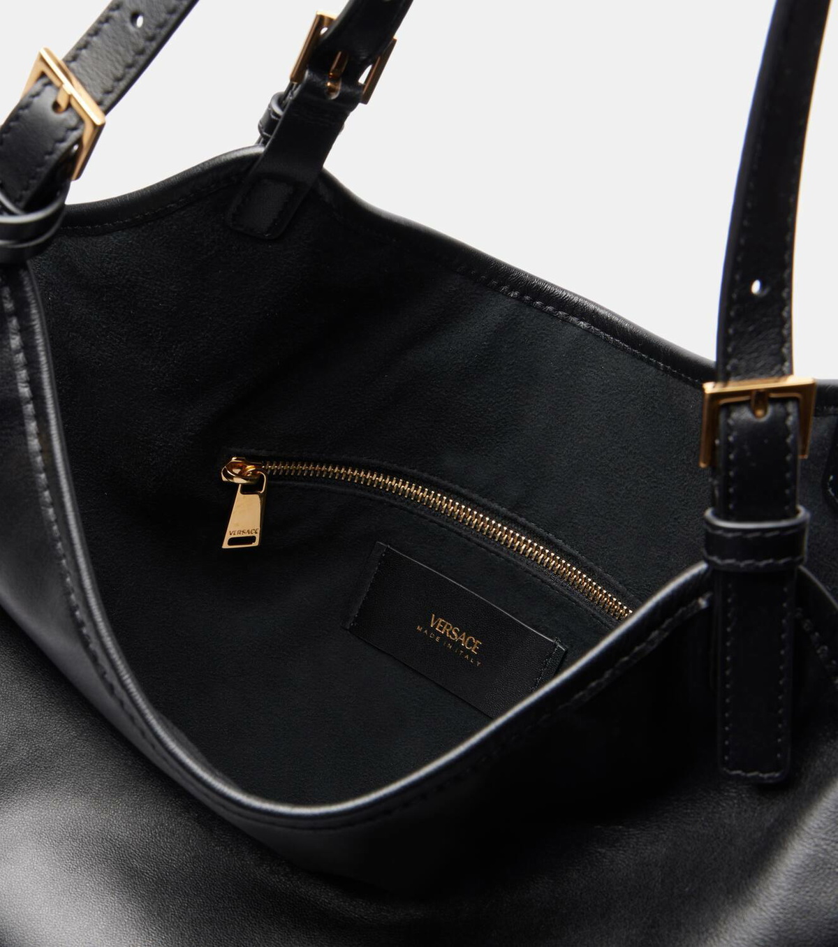 【Versace】Tag ラージレザートートバッグ Versace Tag Large leather tote bag Versace