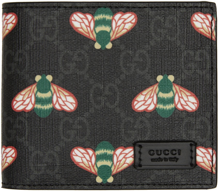 Gucci black Canvas Bestiary Bee Wallet