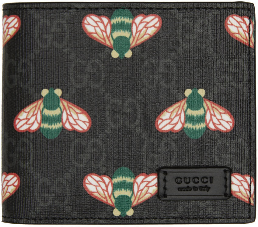 Gucci Bestiary Snake-Print GG Supreme Wallet