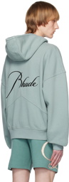 Rhude Blue Embroidered Hoodie