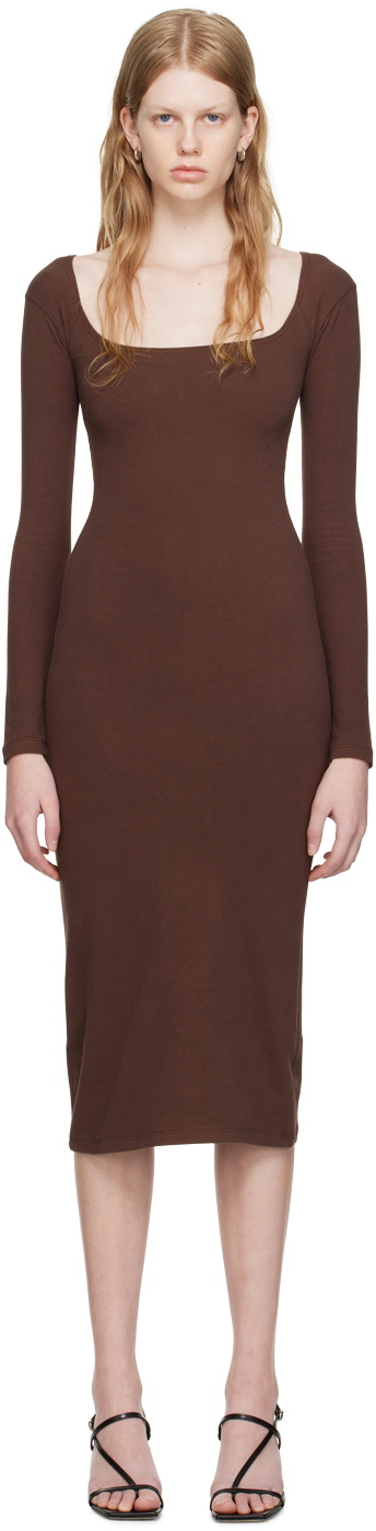 Gil Rodriguez Gil Rodriguez Brown 'El Tigre' Midi Dress Gil Rodriguez