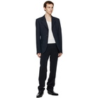 Dion Lee Navy Hook and Eye Blazer