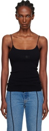 MM6 Maison Margiela Black Lycra Jersey Tank Top