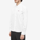 Maison Kitsuné Men's Tricolor Fox Patch Classic Shirt in White