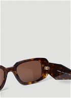 Prada - Geometric Frame Sunglasses in Brown