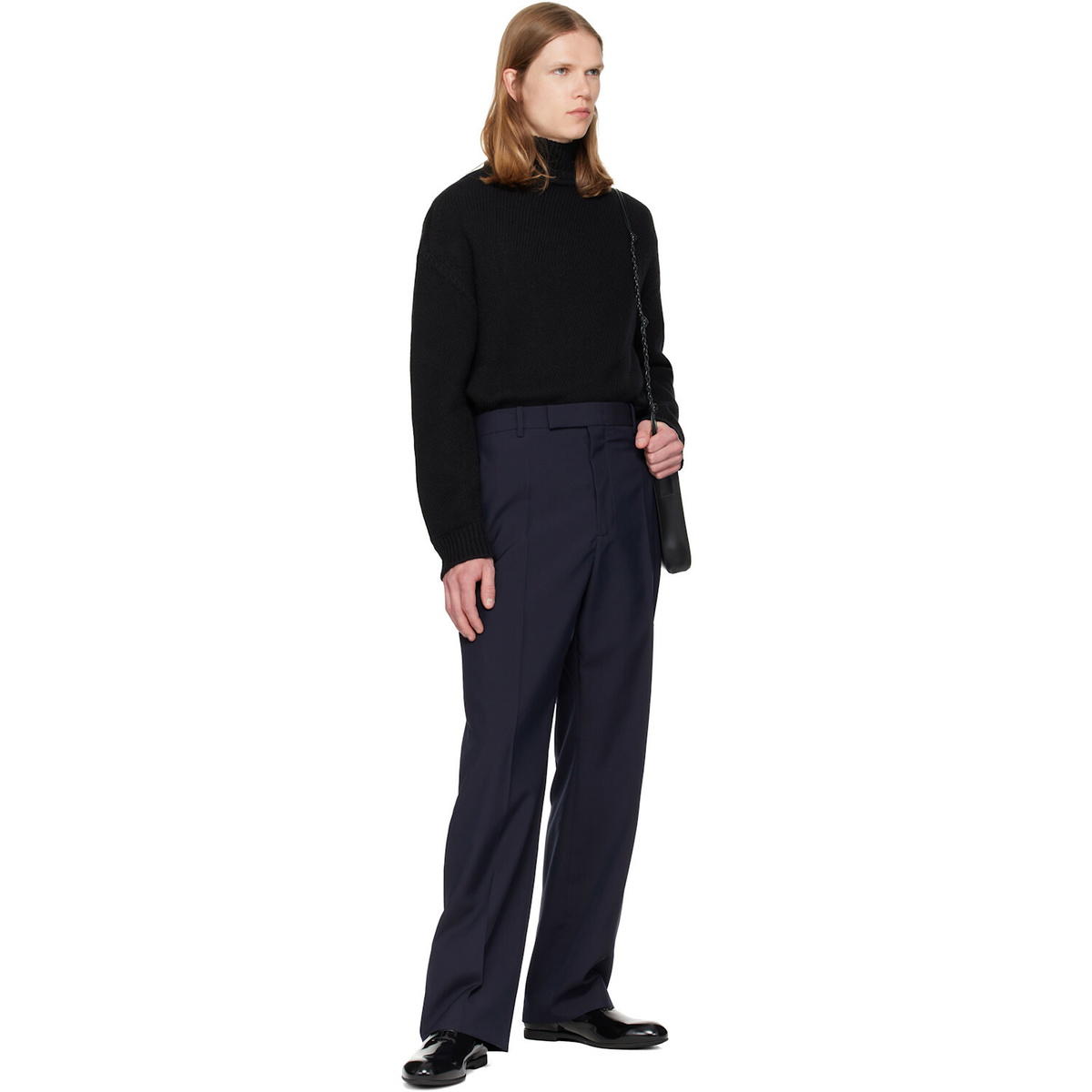 Jil Sander Black Wool & Cashmere Turtleneck