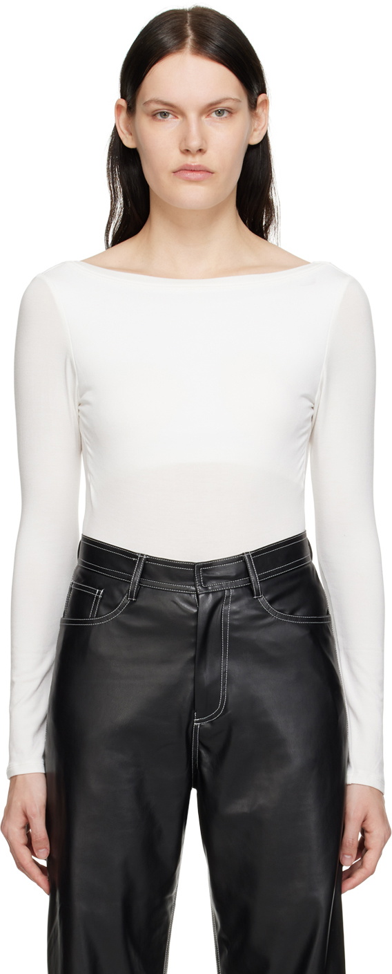 determ; White Twisted Bodysuit