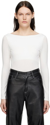 determ; White Twisted Bodysuit