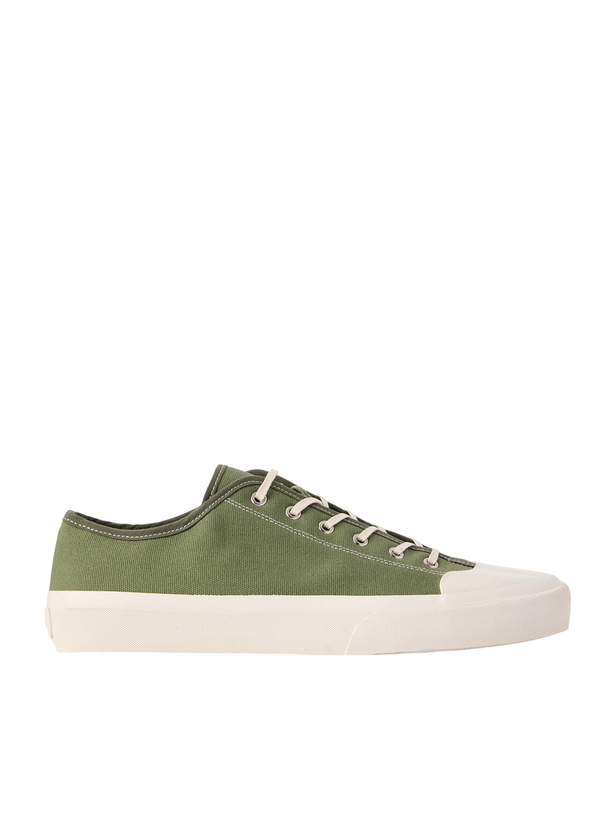 Photo: MORJAS - Plimsoll Rubber-Trimmed Canvas Sneakers - Green