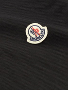 Moncler - Logo-Appliquéd Striped Cotton-Piqué Polo Shirt - Black
