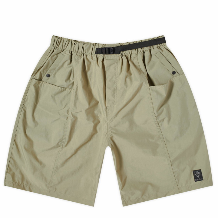 Photo: South2 West8 Men's Belted C.S.Nylon Shorts in Grey Beige