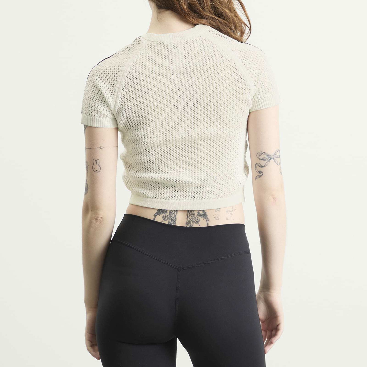 Adidas Women's Crochet T-Shirt in Off White