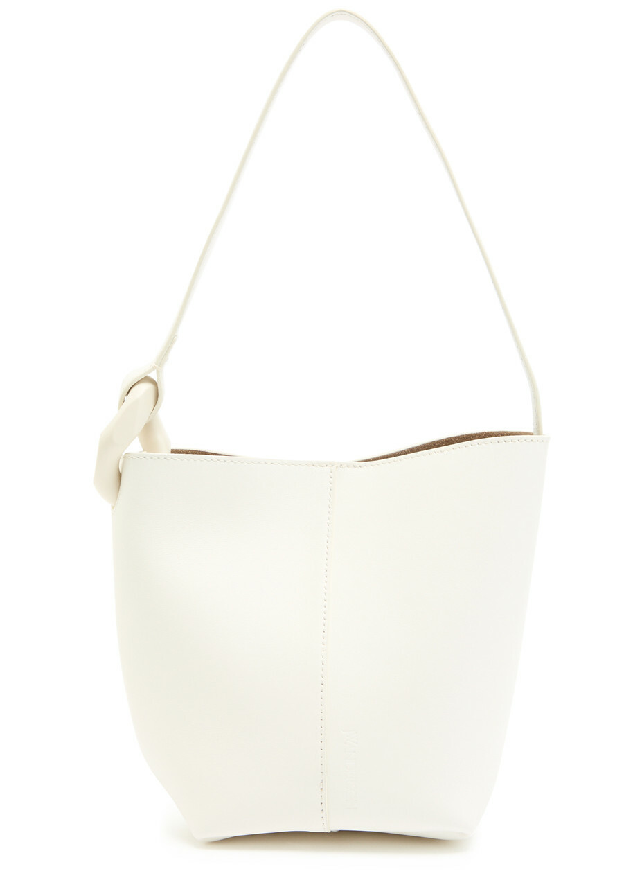 JW Anderson The Jwa Corner Small Leather Bucket bag - White - One