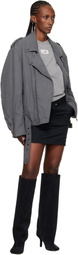 MM6 Maison Margiela Gray Washed Cotton Sports Jacket
