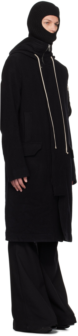 Rick Owens Black Porterville Megaparka Coat