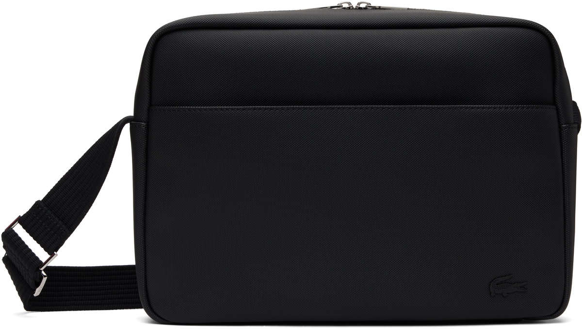 Lacoste Black Classic Piqué Effect Shoulder Bag Lacoste