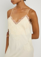 Rohe Lace-appliquéd Satin Maxi Slip Dress Cream