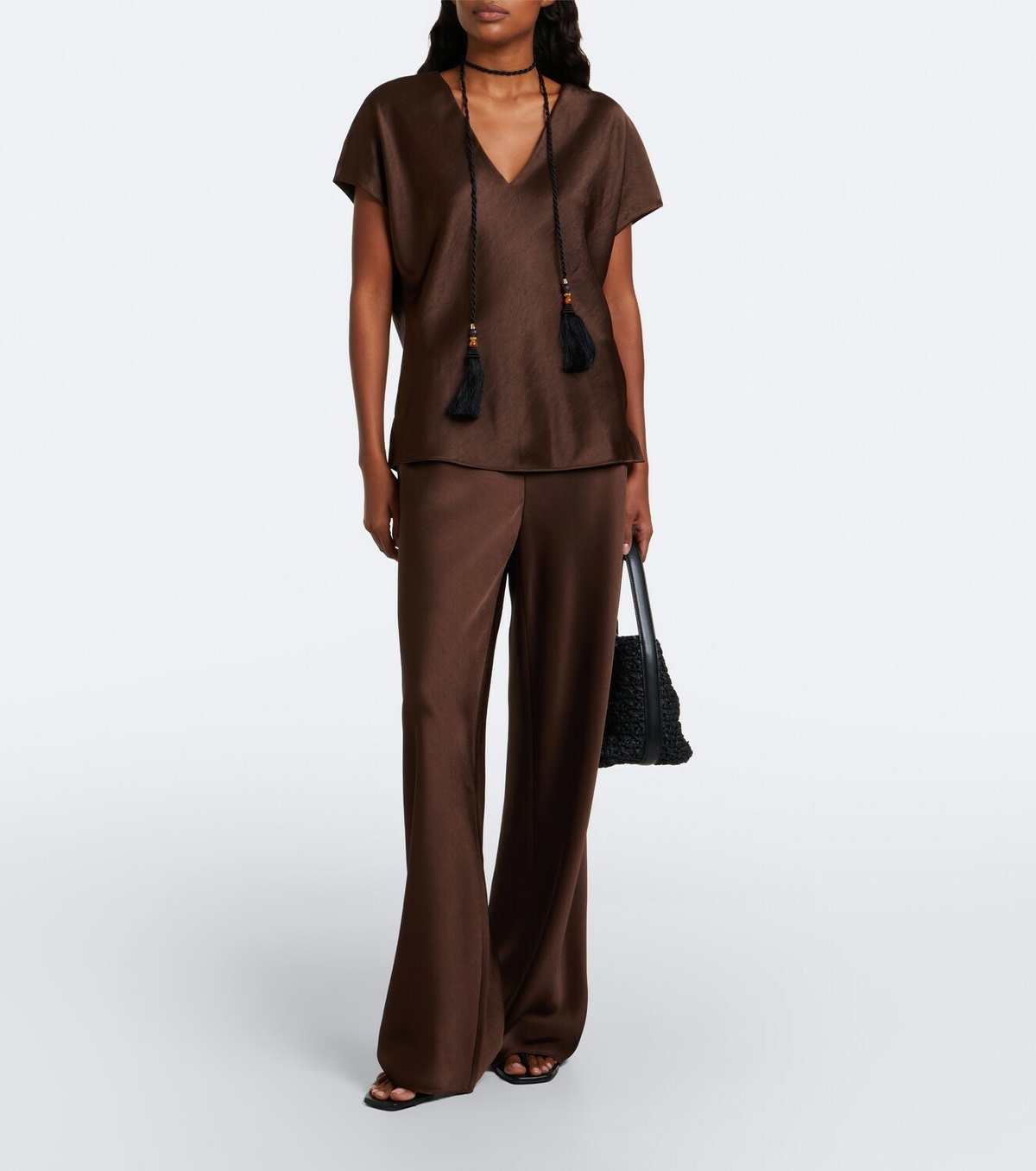 Vince Colette satin wide-leg pants