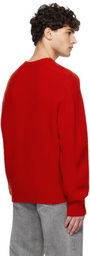 YLÈVE Red Brushed Wool Sweater