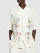 COMMAS Palm Embroidered Camp Collar Shirt