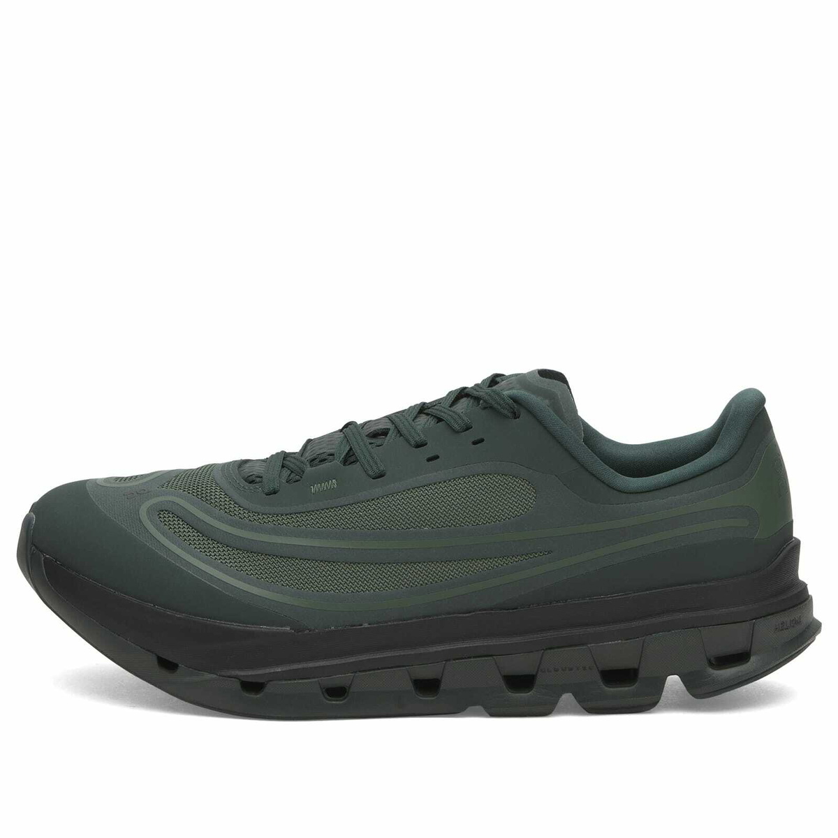 ON Men's Cloudflow 5 AD Sneakers in Obsidian/Evergreen