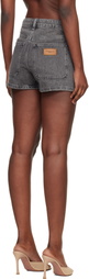 Alexander Wang Gray Denim Carpenter Mini Skort