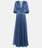 Costarellos Brennie iridescent georgette gown