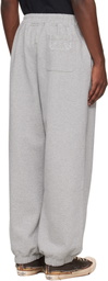 VETEMENTS Gray Biker Cross Logo Sweatpants