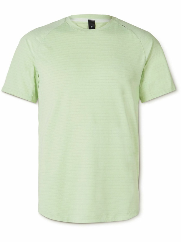 Photo: Lululemon - License To Train Stretch Recycled-Mesh T-Shirt - Green