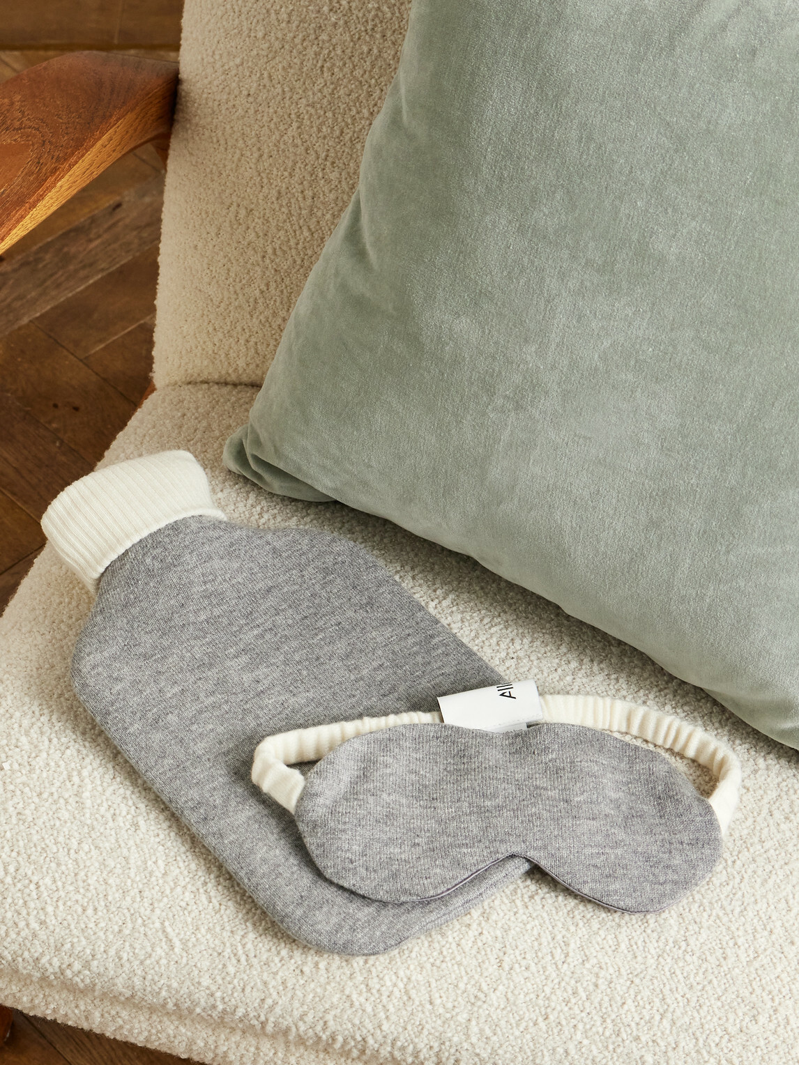 Allude - Wool and Cashmere-Blend Hot Water Bottle Cover and Eye Mask Set