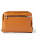 Brunello Cucinelli - Logo-Embossed Leather Wash Bag