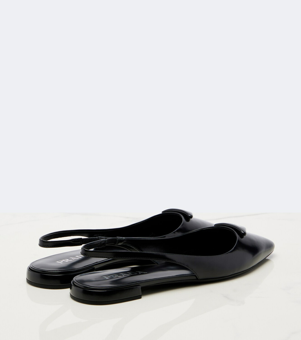 Prada Leather slingback ballet flats
