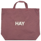 HAY Grid Crossover Bag - Medium in Burgundy 