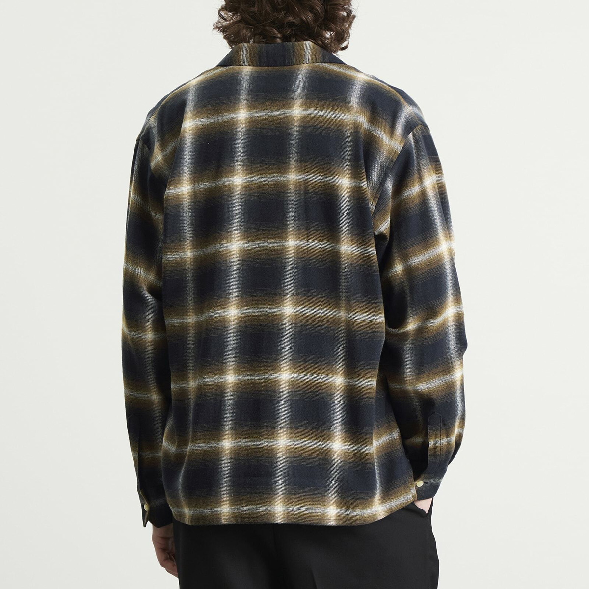 Second/Layer Men's Second Layer Logan Ombre Long Sleeve Check Shirt in Olive Check