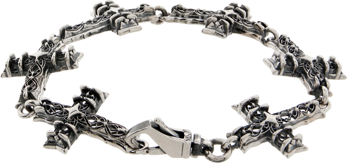 Emanuele Bicocchi Large Multi Notre-Dame Cross Bracelet