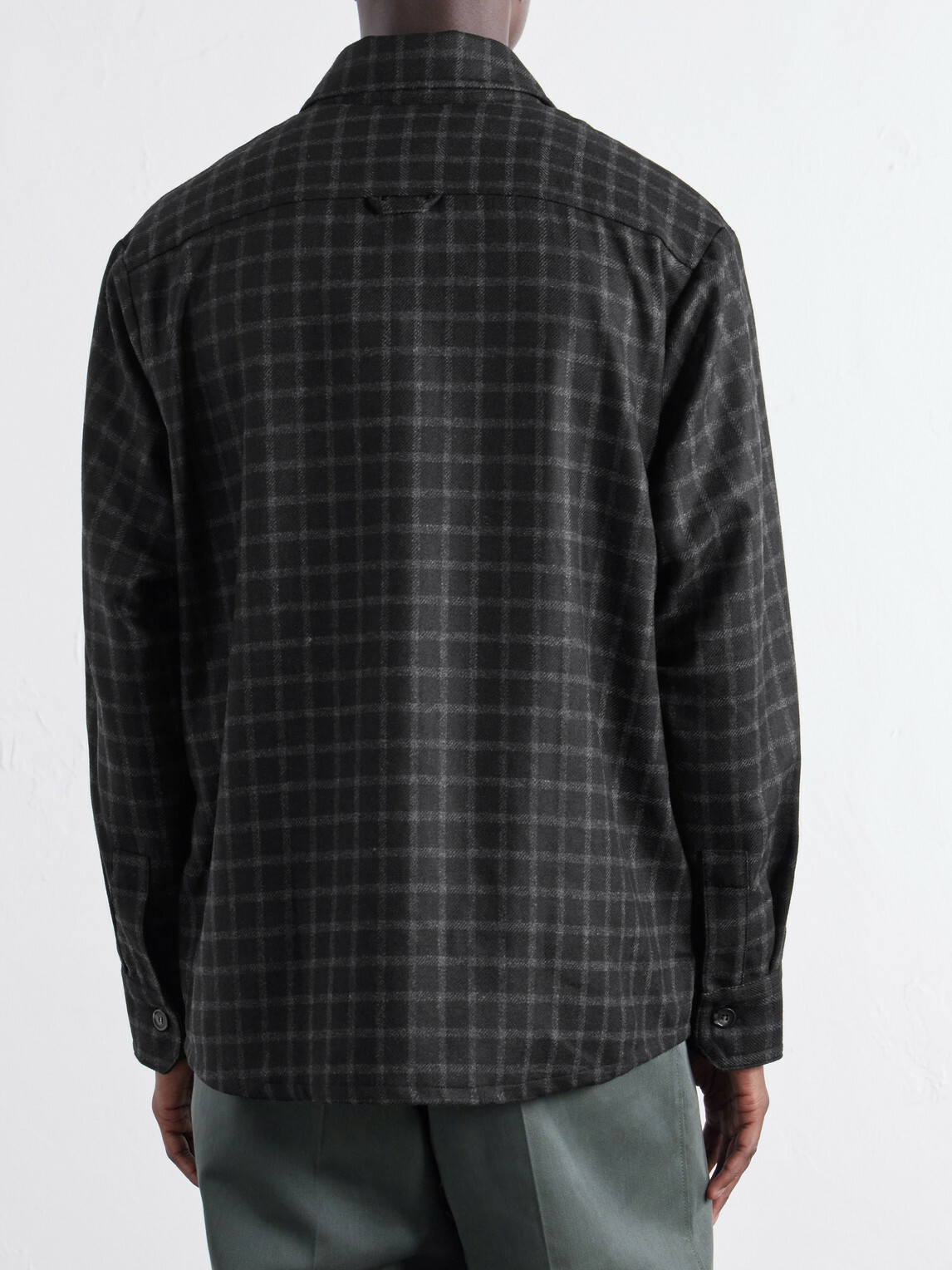 A.P.C. - Bobby Checked Wool-Blend Twill Shirt - Black