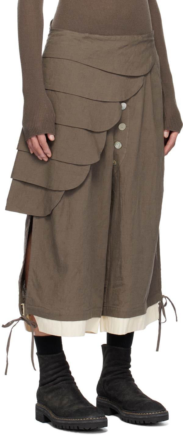 ænrmòus Brown Benedetta Shorts ænrmòus