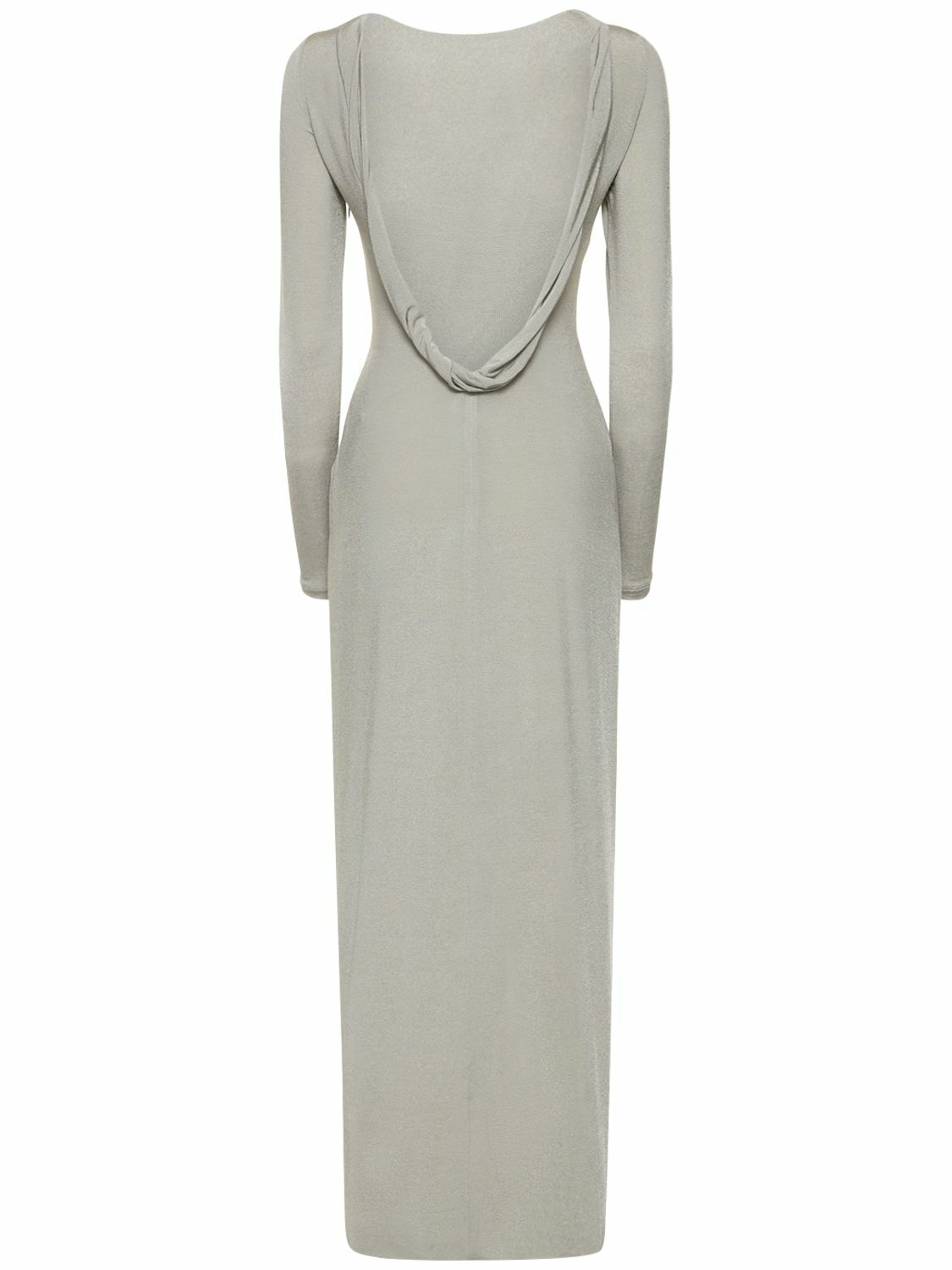 GIORGIO ARMANI - Open Back Draped Jersey Long Dress Giorgio Armani GIORGIO ARMANI - Open Back Draped Jersey Long Dress Giorgio Armani
