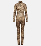Dolce&Gabbana - x Kim leopard-print silk-blend jumpsuit