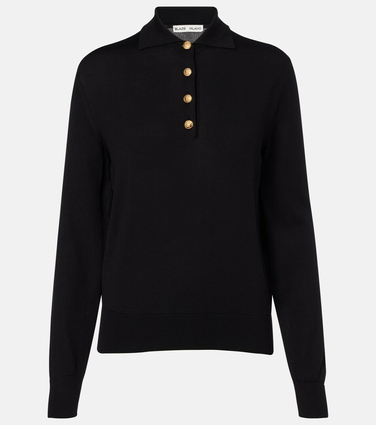 Blazé Milano Alegria silk and cotton polo sweater