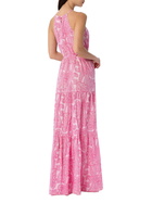 MC2 Saint Barth Woman Cut Out Long Dress Kaby With Paisley Print