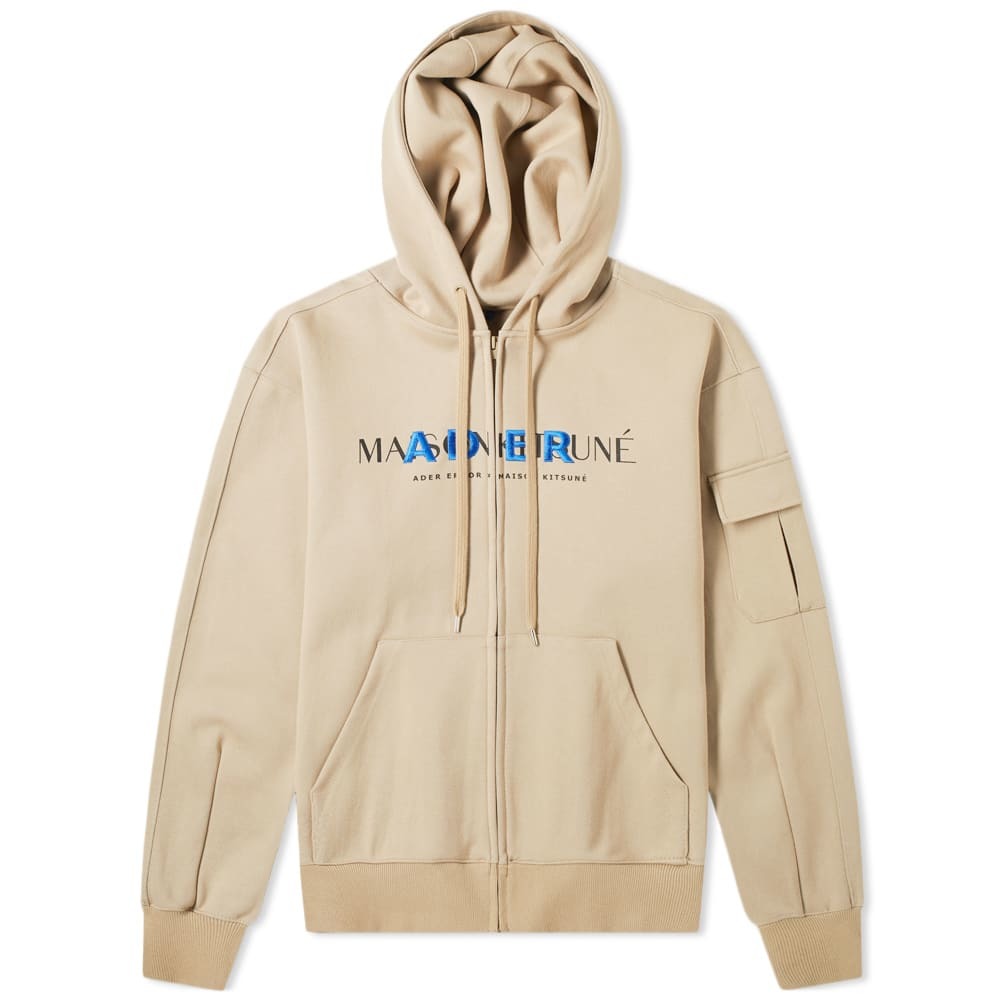 Maison kitsune zip online hoodie