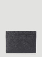 Logo Print Card Holder in Black