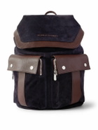 Brunello Cucinelli - Leather-Trimmed Suede Backpack