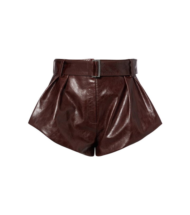 Photo: Magda Butrym Belted leather shorts