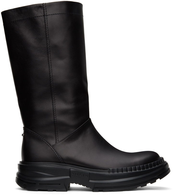 Photo: Solid Homme Black Leather Combat Boots