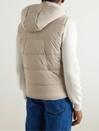 Kiton - Quilted Padded Shell Hooded Gilet - Neutrals