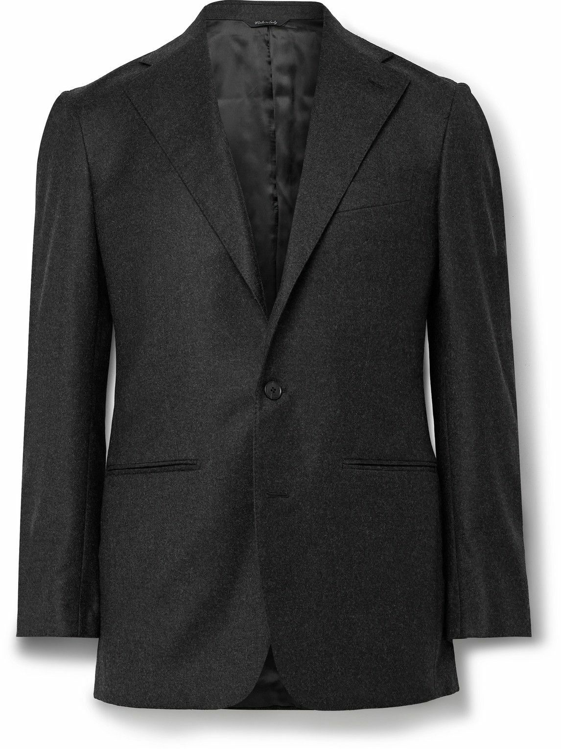 Photo: Saman Amel - Slim-Fit Wool and Cashmere-Blend Felt Suit Jacket - Gray